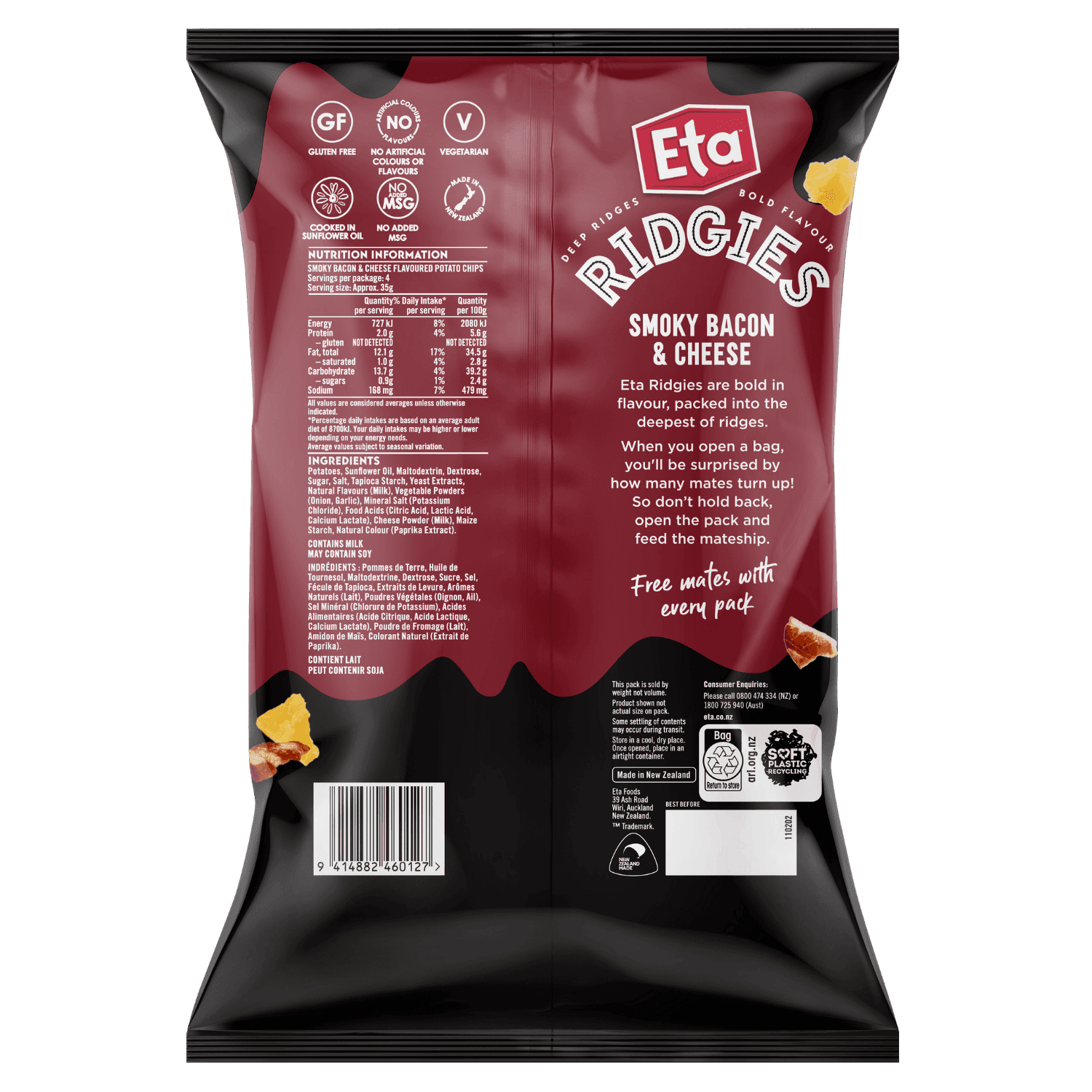 Eta Ridgies Cheese Bacon BOP Render
