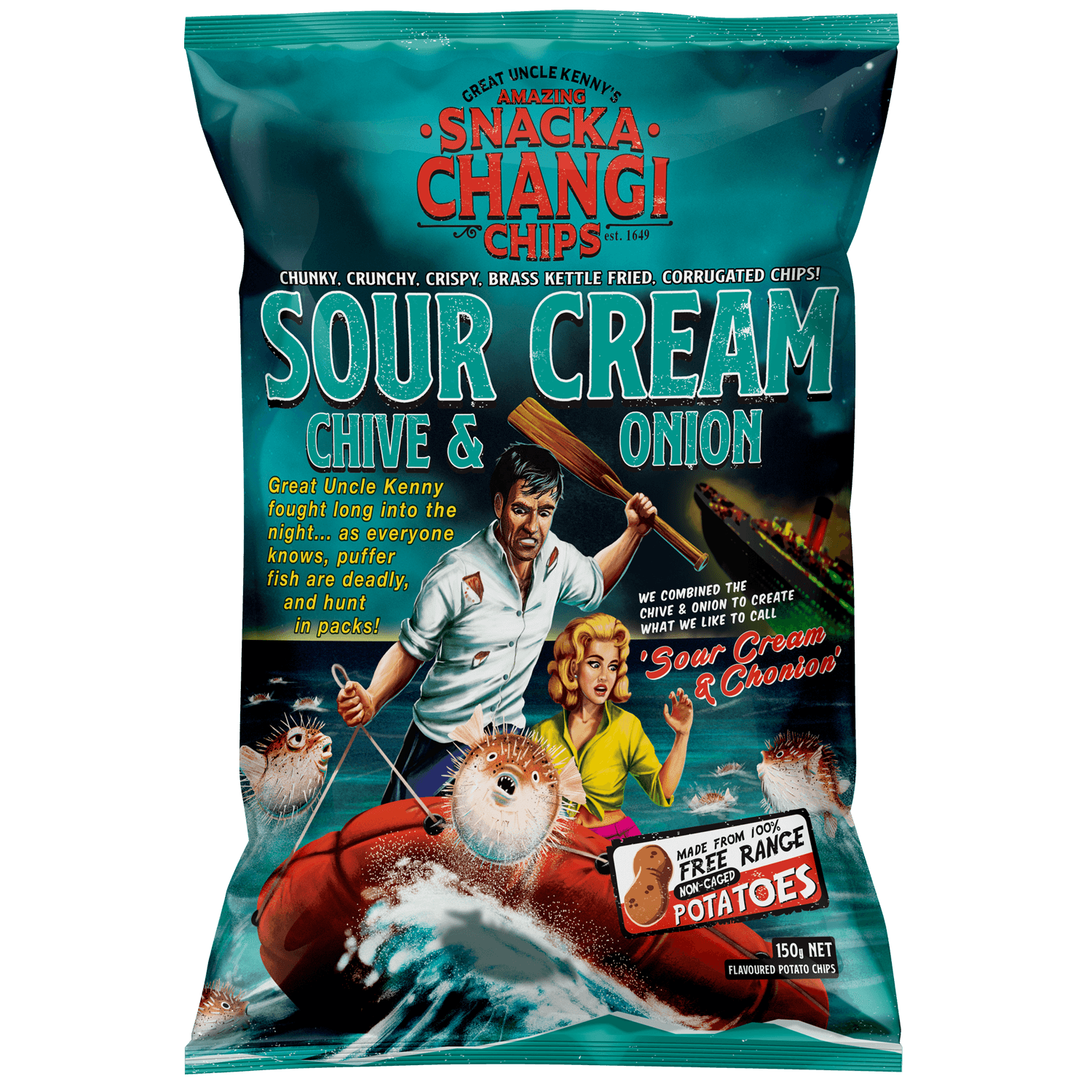 Snackachangi Chips Sour Cream Chives 3D